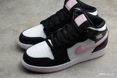 WHITE MID LIGHT JORDAN 1 PINK-BLACK ARCTIC AIR 0717